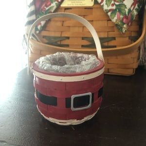 Santa hat basket votive candle resin longaberger